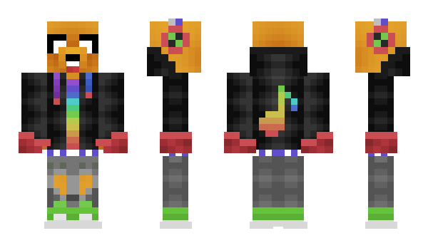 Minecraft skin RedBlueOrange