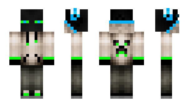 Minecraft skin snowy_creeper