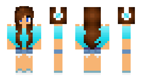 Minecraft skin blue3girl