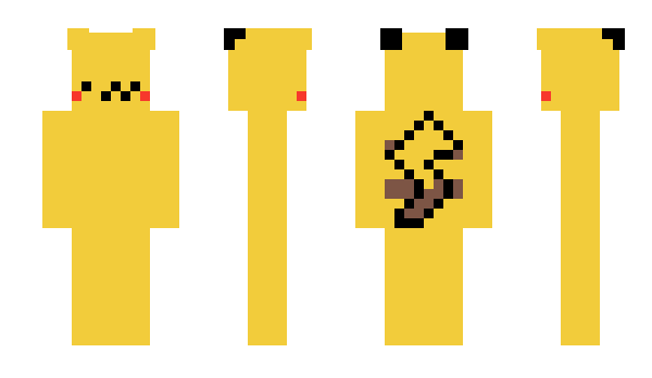 Minecraft skin Pikachuf