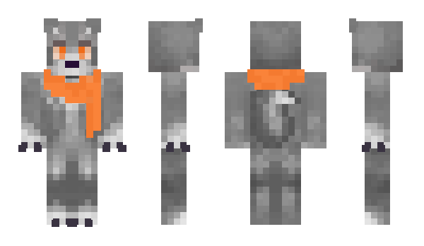 Minecraft skin LoboPlateado