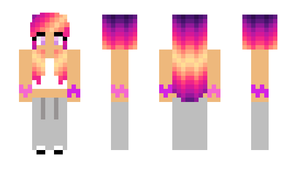 Minecraft skin purplepink