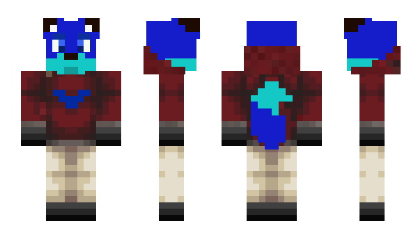 Minecraft skin blueyfox