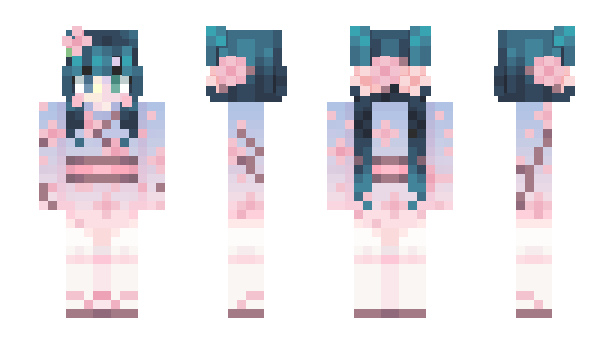 Minecraft skin waSabiGirl