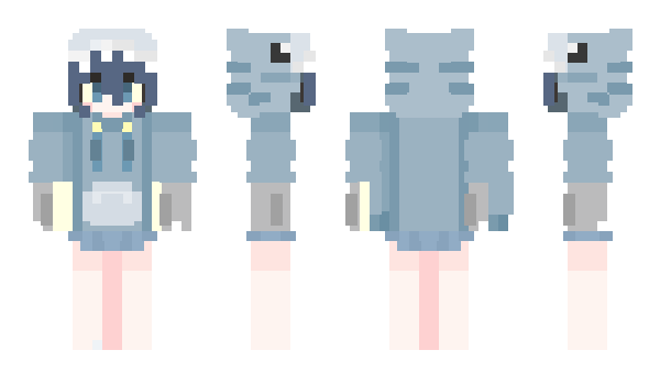 Minecraft skin blahajGirl