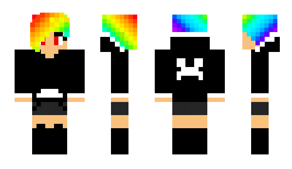 Minecraft skin RainbowGirl021