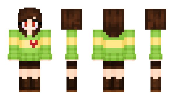 Minecraft skin undertaleChara