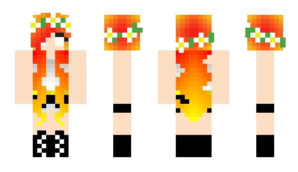 Minecraft скин по нику Flaming_FireGirl