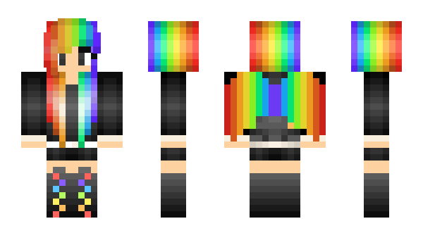 Minecraft skin Rainbow234