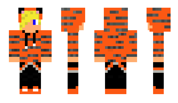 Minecraft skin tigru