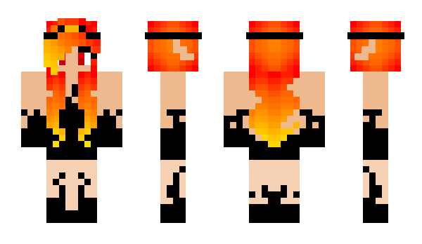Minecraft skin fire_elsa