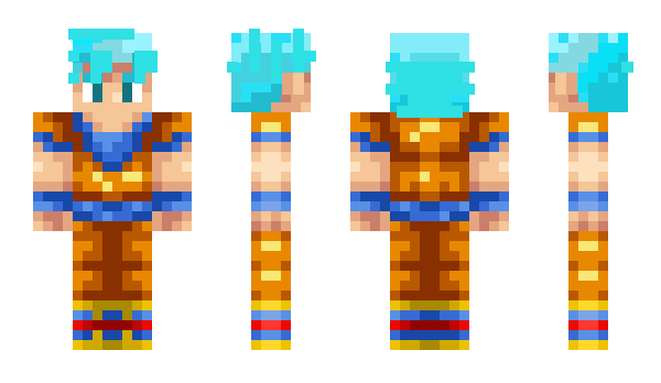 Minecraft skin GokuSSblue