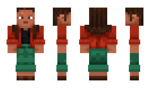 Minecraft skin ternovermelho