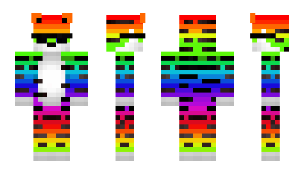 Minecraft skin Rainbow_tiger4