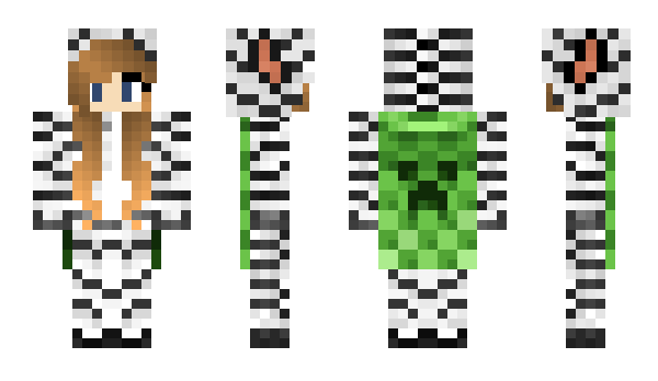 Minecraft skin Zebre