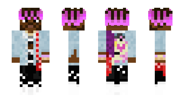 Minecraft skin pinkdreads