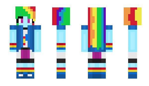Minecraft skin Rainbowdash_0p