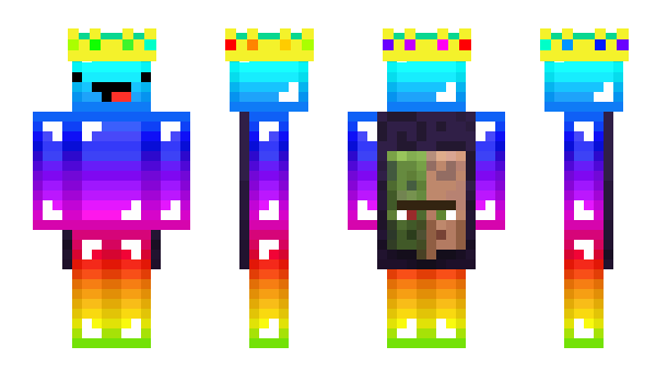 Minecraft skin rainbow_skeppy