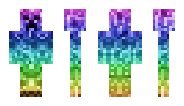 Minecraft skin RainbowCreeper