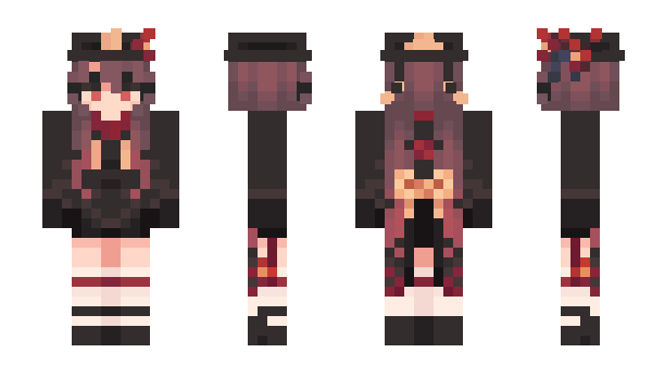 Minecraft skin Czarna_uvu