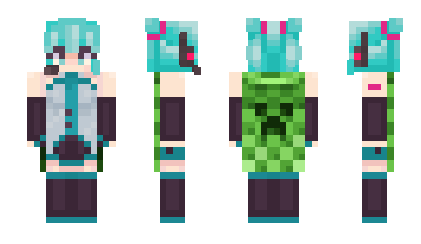 Minecraft skin HatsuneM1ku__