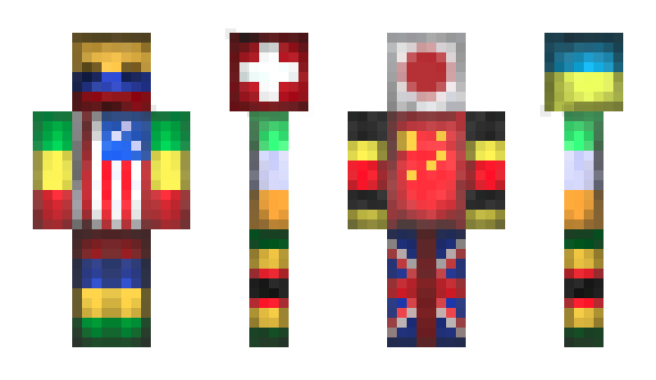 Minecraft skin flags200