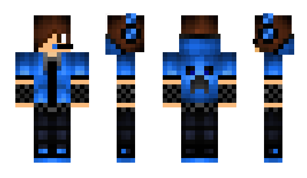 Minecraft skin blue_bowman