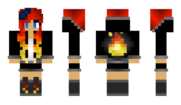 Minecraft skin Fire_Girl