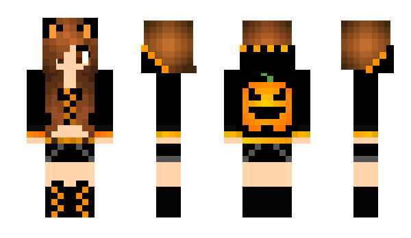 Minecraft skin QueenPumpkin