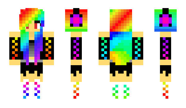 Minecraft skin RainbowLaura
