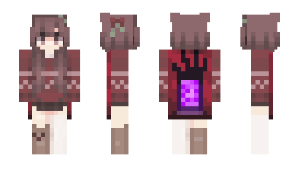 Minecraft скін по ніку yuriloveruwu