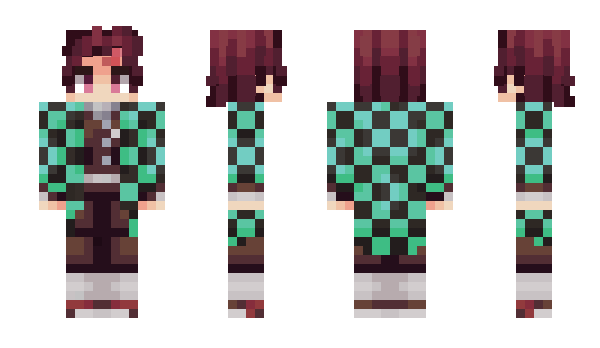 Minecraft skin Tanjiro_0