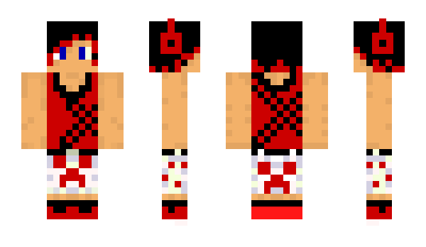 Minecraft skin rood_konijntje