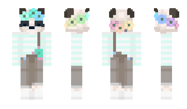 Minecraft skin grey_panda