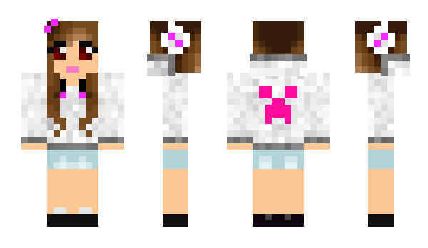 Minecraft skin pinkcute