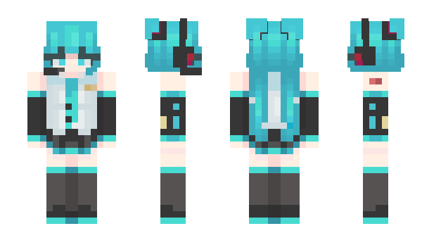Minecraft skin Miku_GO