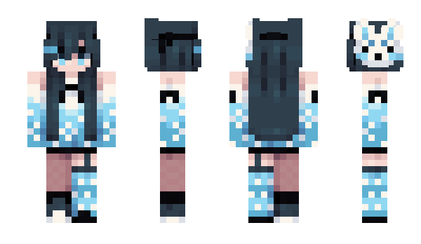 Minecraft скин по нику CuteBlueGirl