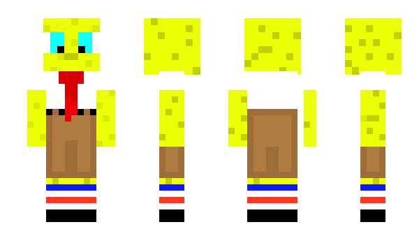 Minecraft skin Spongebob_