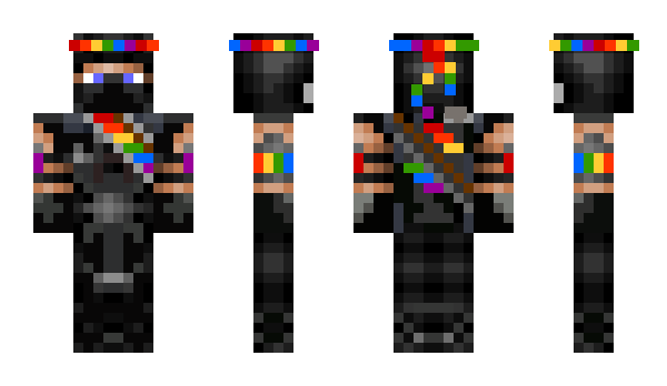 Minecraft skin rainbow_ninja