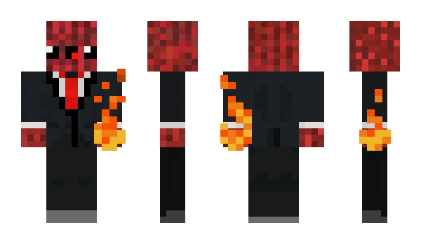 Minecraft skin Burning_RED