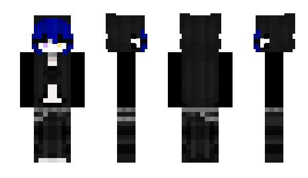 Minecraft skin bluehairs