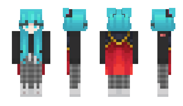 Minecraft skin HatsuneFreaky