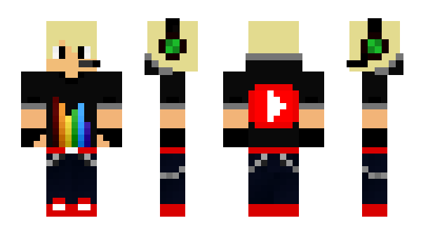 Minecraft skin overblack