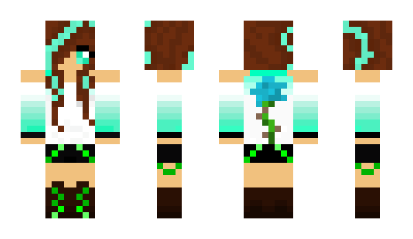 Minecraft skin CyanRose