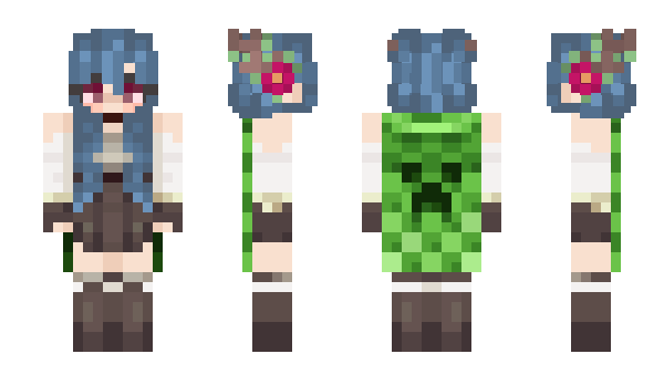 Minecraft skin 3D_Luna