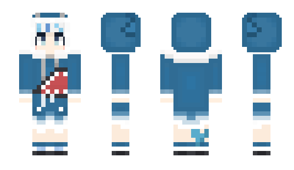 Minecraft skin GawrGura_