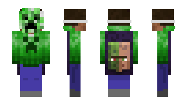 Minecraft skin Tricolorlime