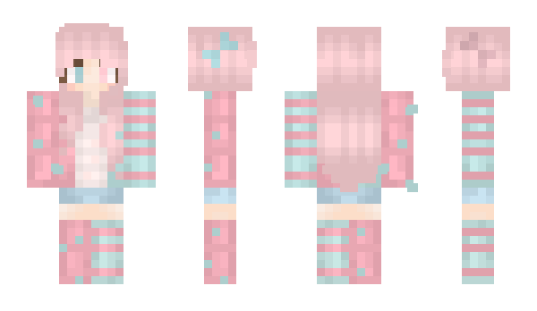 Minecraft skin pinkheart