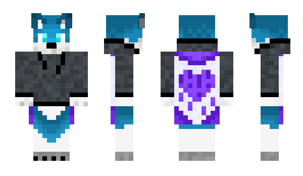 Minecraft skin BluWolf098