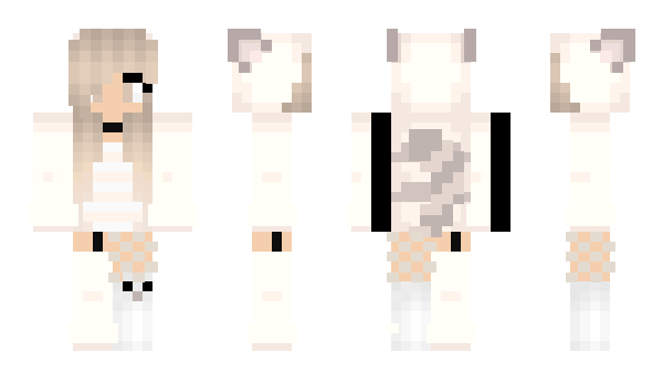 Minecraft skin whitekittycat